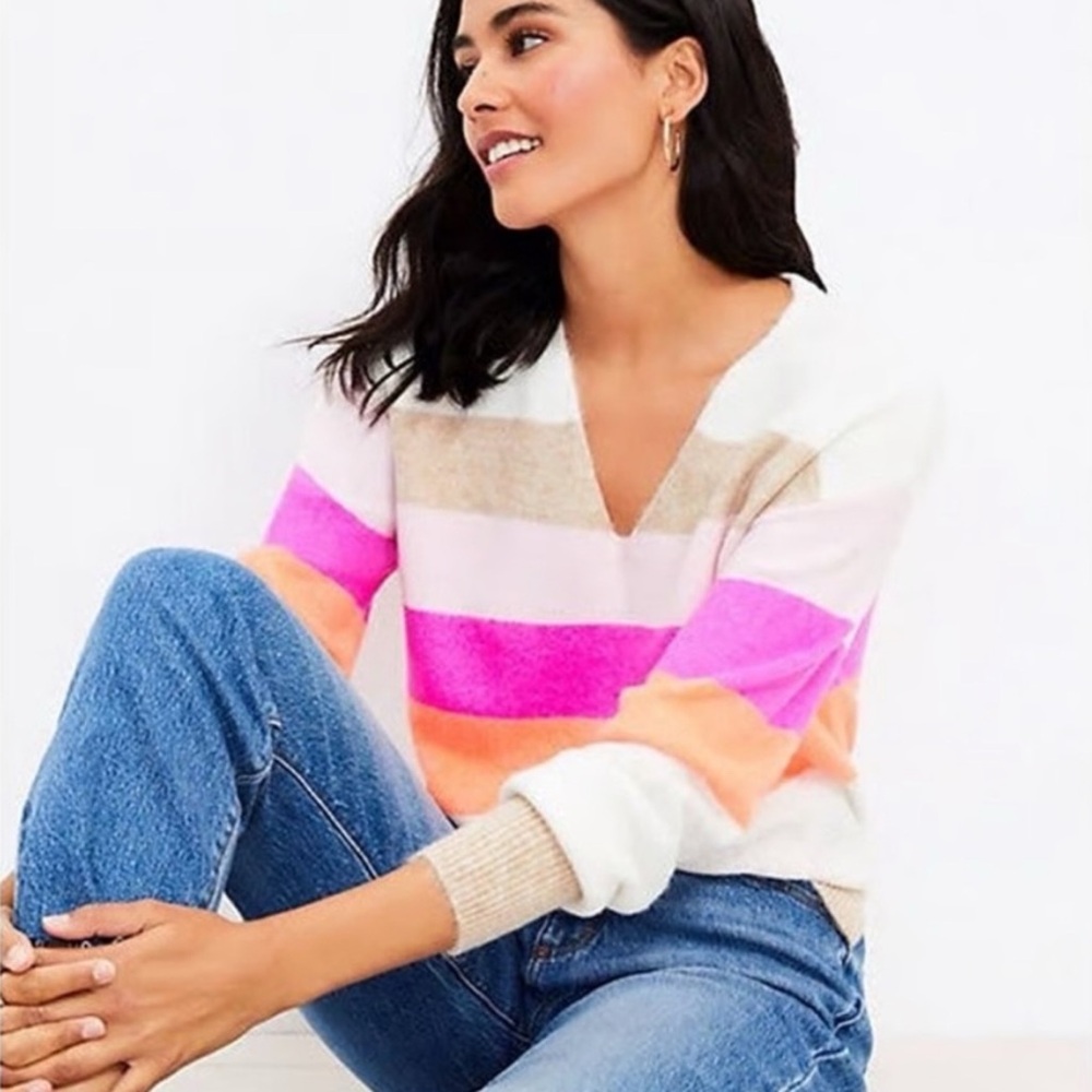 Loft colorblock sweater Bright colors Dopamine Dressing Size XS Maximalist